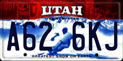 UT license plate A626KJ