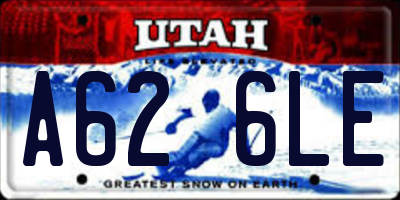 UT license plate A626LE