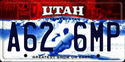 UT license plate A626MP