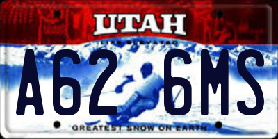 UT license plate A626MS