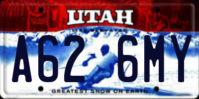 UT license plate A626MY