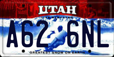 UT license plate A626NL