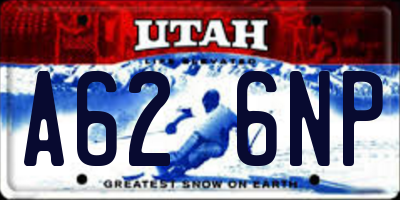 UT license plate A626NP