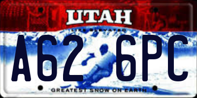 UT license plate A626PC