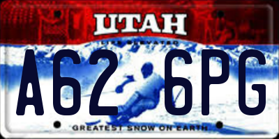 UT license plate A626PG