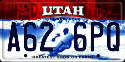 UT license plate A626PQ
