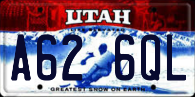 UT license plate A626QL