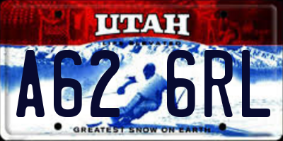 UT license plate A626RL