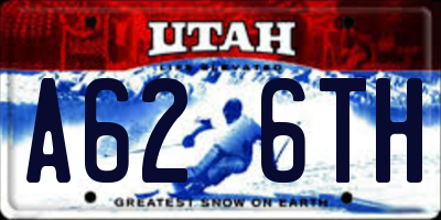 UT license plate A626TH