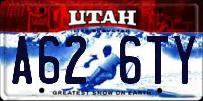 UT license plate A626TY