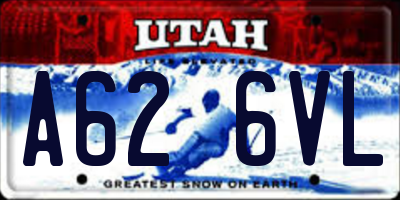 UT license plate A626VL