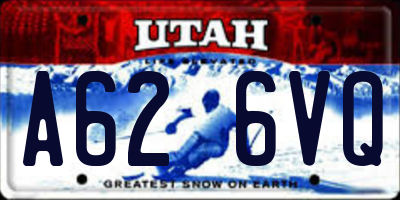 UT license plate A626VQ