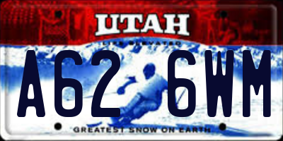 UT license plate A626WM