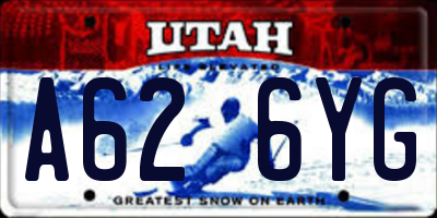 UT license plate A626YG