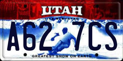 UT license plate A627CS