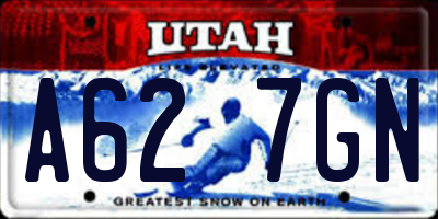 UT license plate A627GN