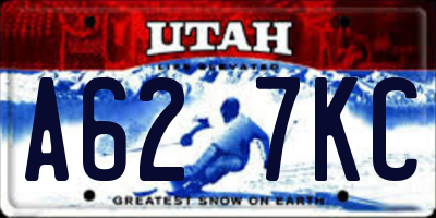 UT license plate A627KC