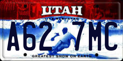 UT license plate A627MC