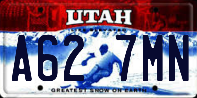 UT license plate A627MN