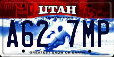 UT license plate A627MP