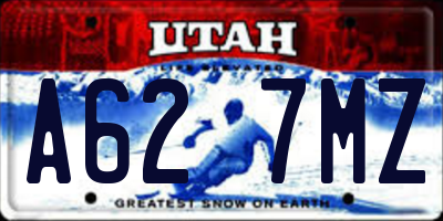 UT license plate A627MZ