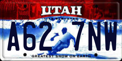 UT license plate A627NW