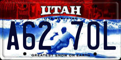 UT license plate A627OL