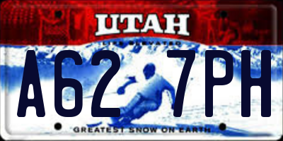 UT license plate A627PH