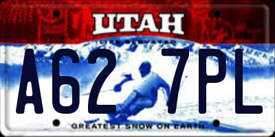 UT license plate A627PL