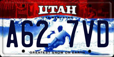 UT license plate A627VD