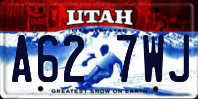 UT license plate A627WJ