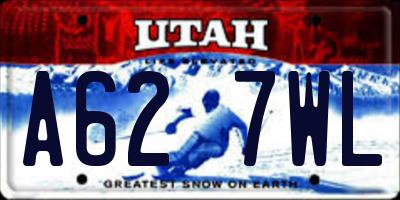 UT license plate A627WL