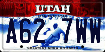 UT license plate A627WW