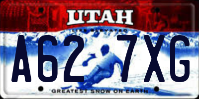 UT license plate A627XG