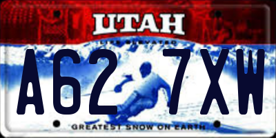 UT license plate A627XW