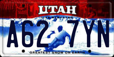 UT license plate A627YN