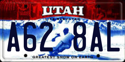 UT license plate A628AL