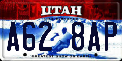 UT license plate A628AP
