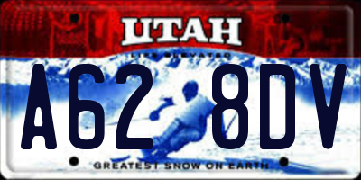 UT license plate A628DV