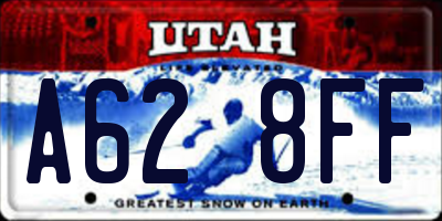 UT license plate A628FF