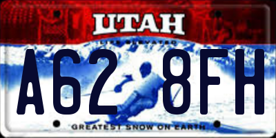 UT license plate A628FH