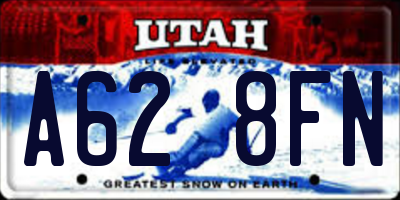 UT license plate A628FN