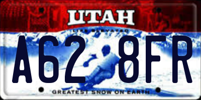 UT license plate A628FR