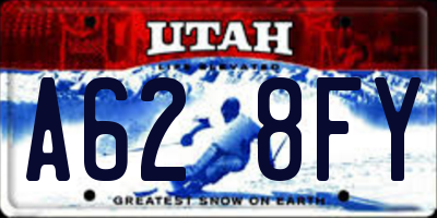 UT license plate A628FY