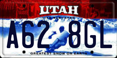 UT license plate A628GL