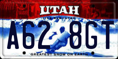 UT license plate A628GT
