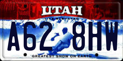 UT license plate A628HW