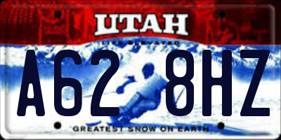 UT license plate A628HZ