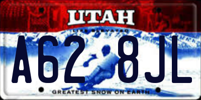 UT license plate A628JL