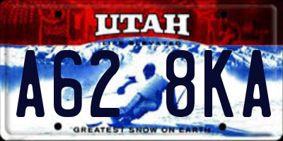 UT license plate A628KA